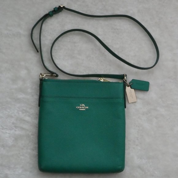 Coach Handbags - NWOT COACH Emerald Green Kitt Messenger Crossbody bag